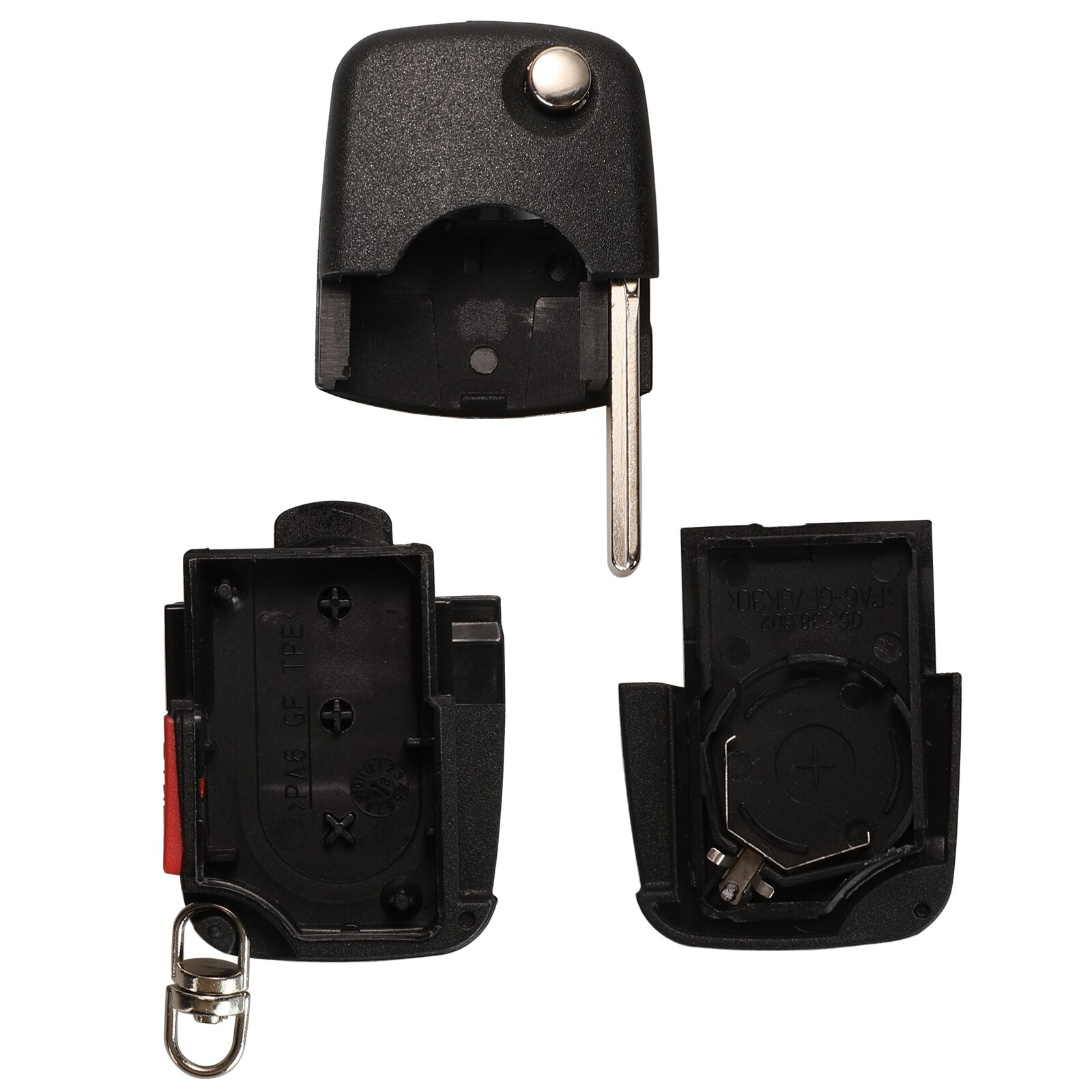 Kutery 3+1 Buttons Remote Flip Car Key Shell Case Fob For VW Volkswagen Passat Jetta Golf Beetle 1998 1999 2000 2001