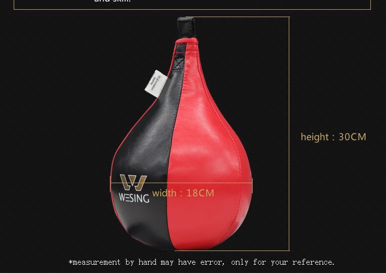 Pelota para golpear con reflejos de boxeo, pelota inflable para golpear con forma de pera, Bola de velocidad de PU Sanda, pelota de entrenamiento de reacción: Red