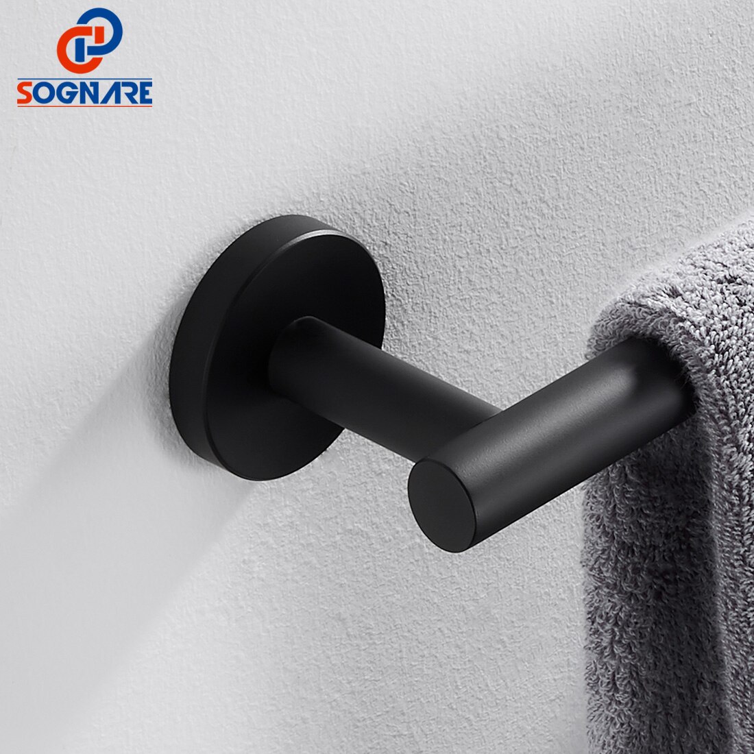 Zwarte Muur Badkamer Hardware Kit Rvs Badkamer Faciliteiten Voor Badkamer Handdoek Bar Toiletrolhouder Kleding Haak