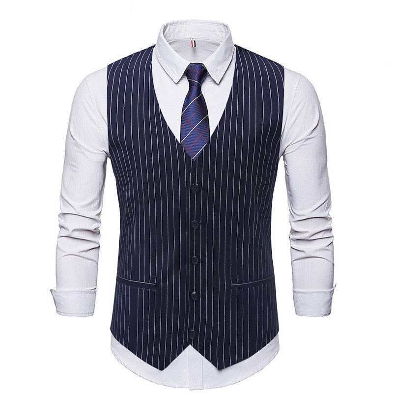 Tie Dye Casual Heren Vest Vest V-hals Zakelijke Formele
