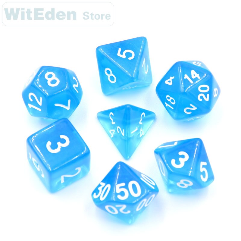 7PCS/SET Polyhedral Digital Dice Mixed D4 D6 D8 D10 D12 D20 DND Dice for RPG Role Playing Board Games