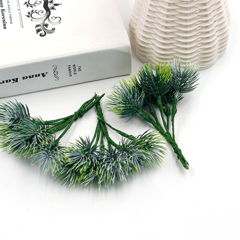 6 stks 11 cm plastic groene plant boeket bruiloft decoratie accessoires thuiskantoor verse mooie kleine ornamenten