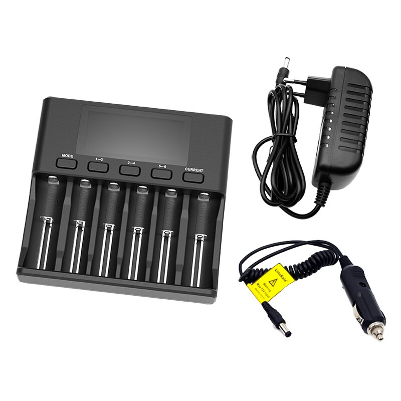 Liitokala Lii-500 Lii-PD4 Lii-S6 Lii-500S 18650 21700 26650 AA AAA for 18350 18500 16340 17500 25500 10440 17350 battery Charger: Lii-S6 Full set / EU