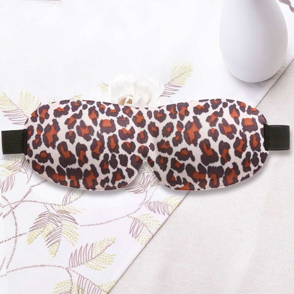 3d sovemaske naturlig sovende øyemaske øyenskygge dekke skygge øyelapp myk bærbar binde til øynene reise slappe øyelapp: leopard 02