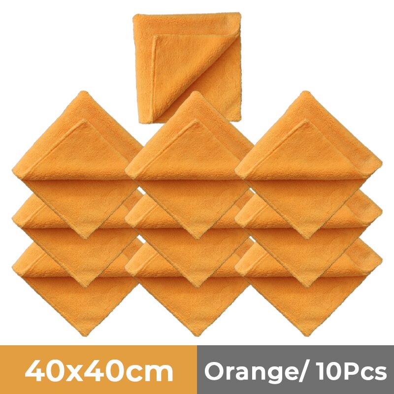 AP01 Orange Extra Soft Car Wash Microfiber Towel Car Cleaning Drying Cloth Car Care Cloth Detailing Car WashTowel Never Scrat: MJ036
