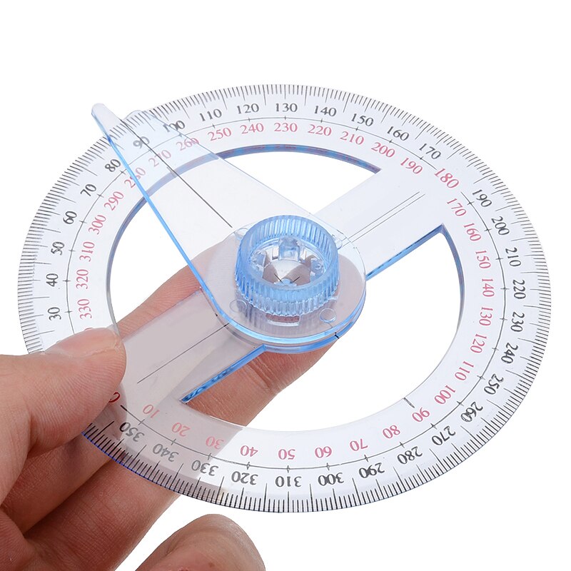 360 Degree Pointer Protractor Rulers Angle Measure Circular Protractor 10cm Diameter For School Office Supplies Protractors
