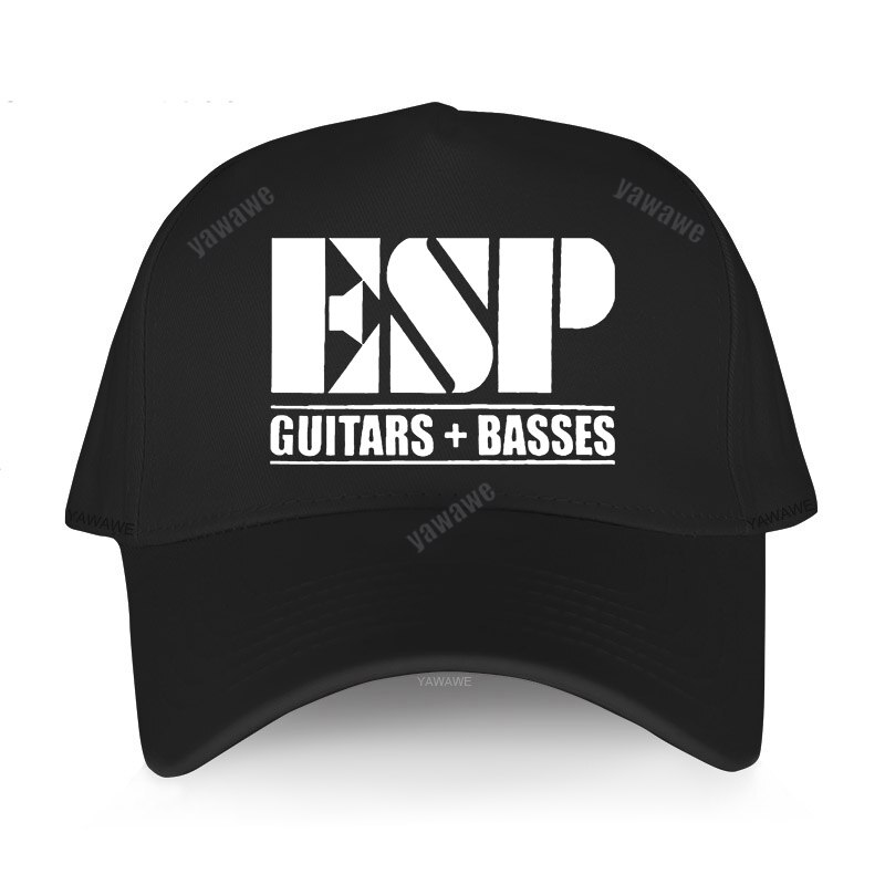 Summer Esp Guitars Caps Casual Adjustable Baseball Cap Men Music Guitars Hats: black