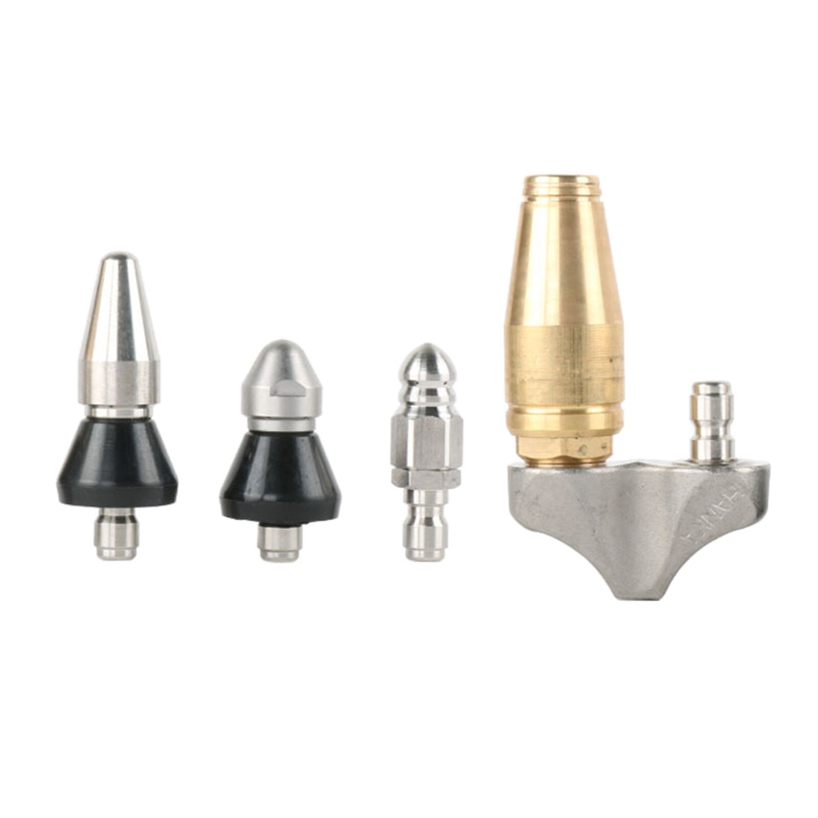 Duurzaam Hoge Druk Riool Afvoer Schoonmaken Nozzle 4 Nozzles Riool Rioolreinigers Heads Wasmachine Accessoires Baggeren Pijp Nozzles