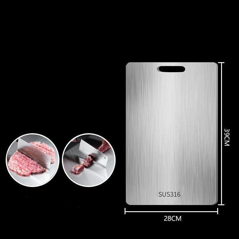 Thickened Stainless Steel Cutting Board Antibacterial and Mildew-proof Household Cutting Board Kitchen Kneading Dough Board