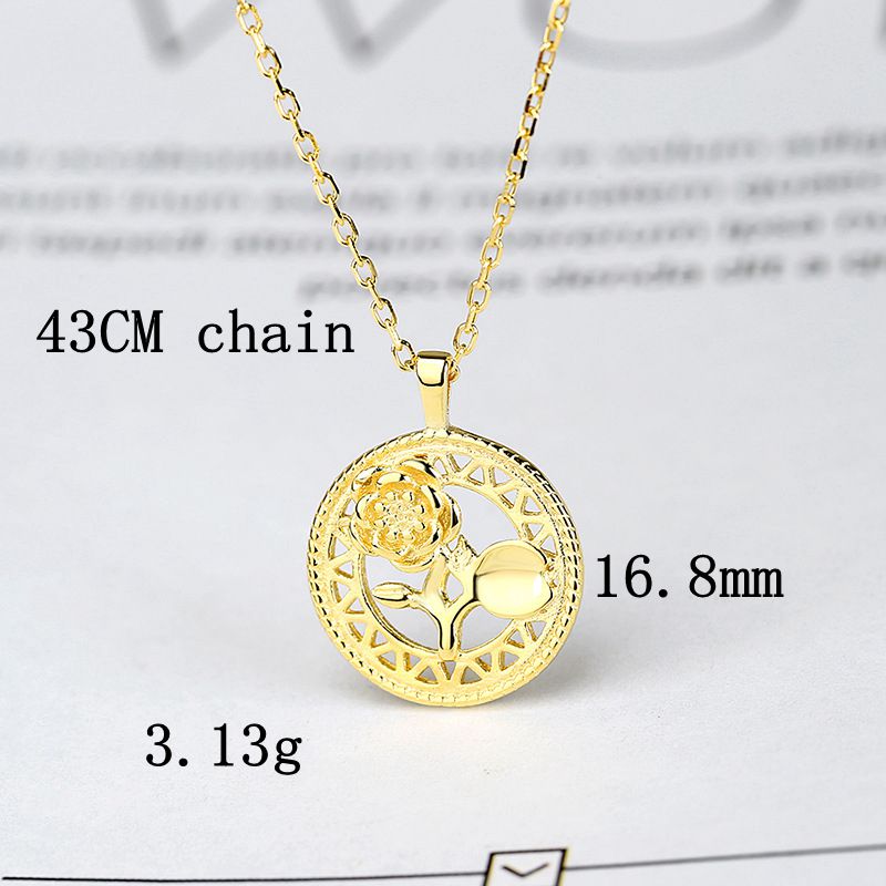 Silvology 925 sterling sølv 15 stil 925 guld halskæde 18k guld serie dame halskæde 925 fine smykker: Halskæde-d