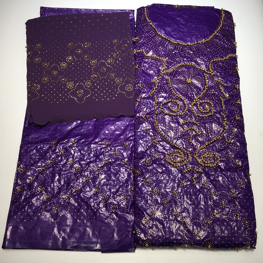 bazin riche getzner african fabric with rhinestones & beads latest top 3 in 1 basin tissu africain brocade fabric for dress