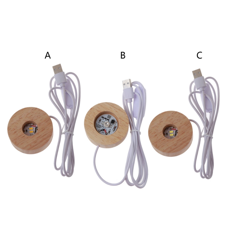 Håndlavet led træ harpiks display base rund træ nat base harpiks ornament stativ diy nat lys harpiks kunst håndværk