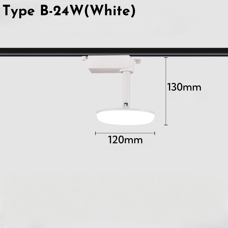 Ultradunne Ronde LED Spoor Licht 24W 36W 50W Draaibare Plafond Rail Lampen Foyer Kledingwinkel kantoor Indoor Vullen Spoor Verlichting: LICHTBLAUW / Beige