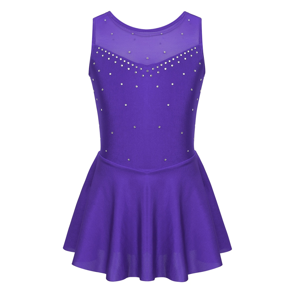 Robe de Ballet pour Fille, Tenue de Ballerine de Patinage Artistique avec Dos en Strass, pour Spectacle sur Scène: XS / Beige