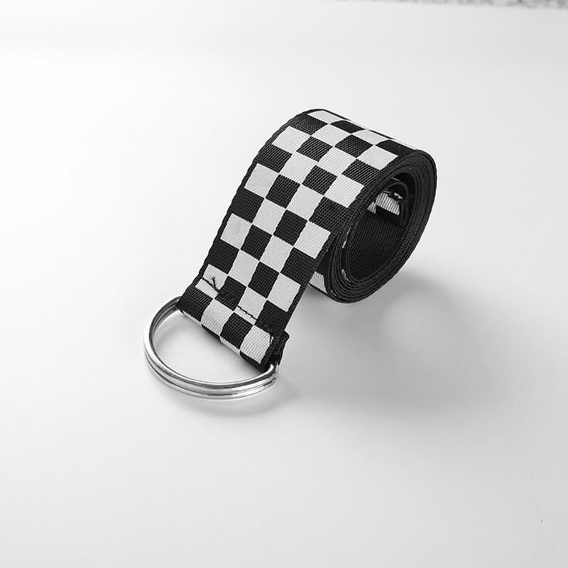 Ceinture en toile pour femmes 135cm | Ceinture Cummerbunds, noir blanc, Plaid