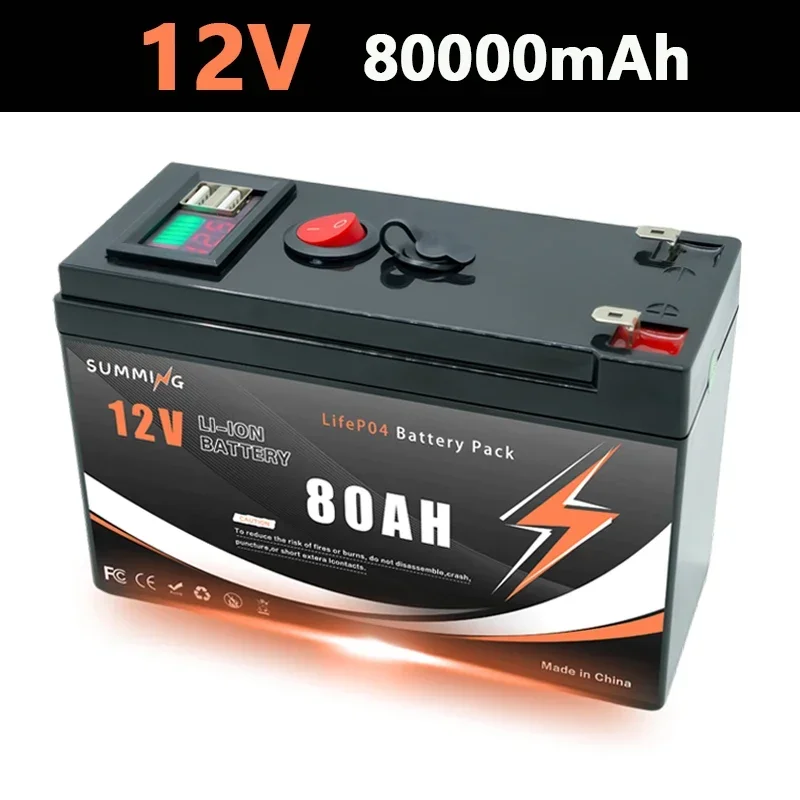 LiFePO4 12V 150Ah wiederaufladbare Lithiumbatterie mit integriertem BMS, für Spielzeug, Solarmodule, Fischfinder, Power Wheels️: Beige