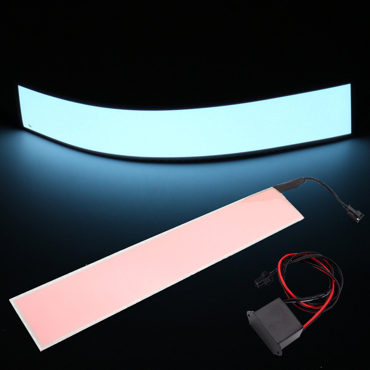 30x5 cm 12 V flexibel EL Licht Tafel Elektrolumineszenz Zurück Licht Streifen Lampe mit Wandler für Heimat Auto Party: Rosa