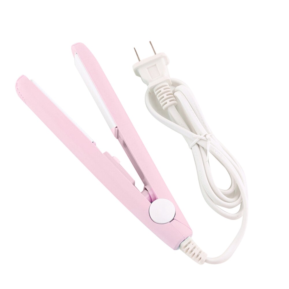 Mini rizos para alisar el cabello hierro rosa cerámica rizador hierro corrugado para el cabello herramientas de estilismo volumen rizador de pelo UE: Rosa