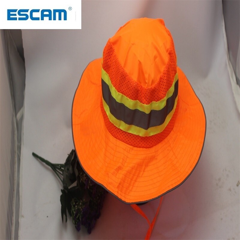 Verstelbare Outdoor Reflecterende Veiligheid Hoed Bescherming Zon Schaduw Hoed Werkplek Veiligheid Helm Fluorescein Vissers Hoed