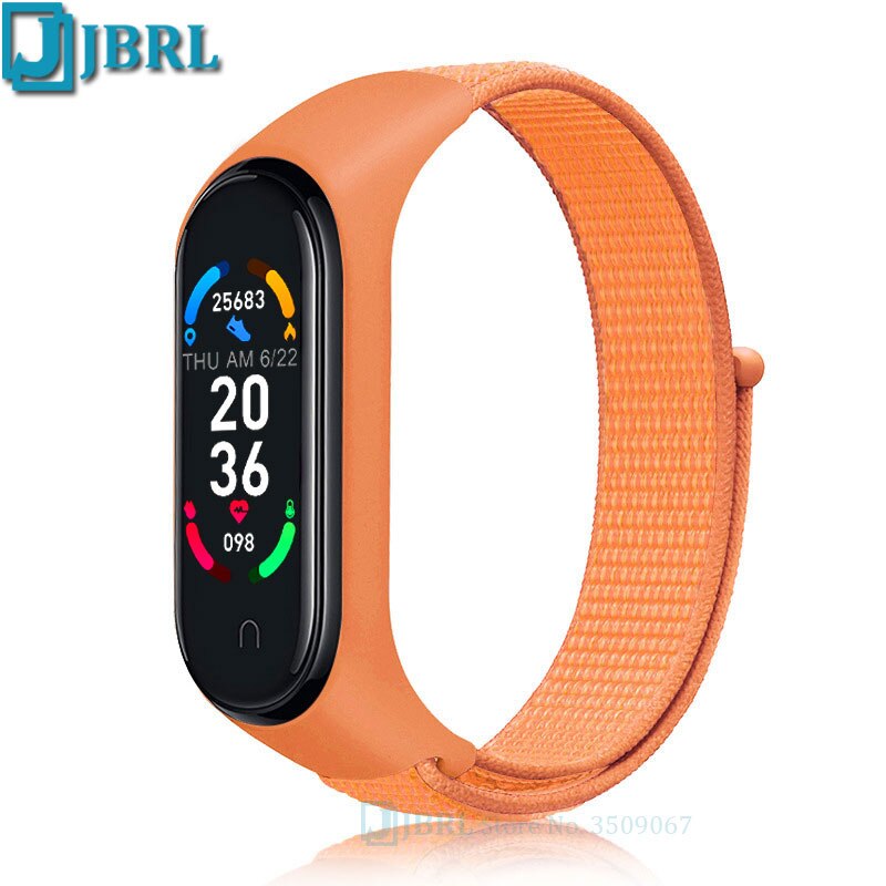 Nylon Kids Smart Band Children Heart Rate Sleep Smart Bracelet Fitness Tracker Wristband Sports For Android IOS Wrist Band 10-18: Orange