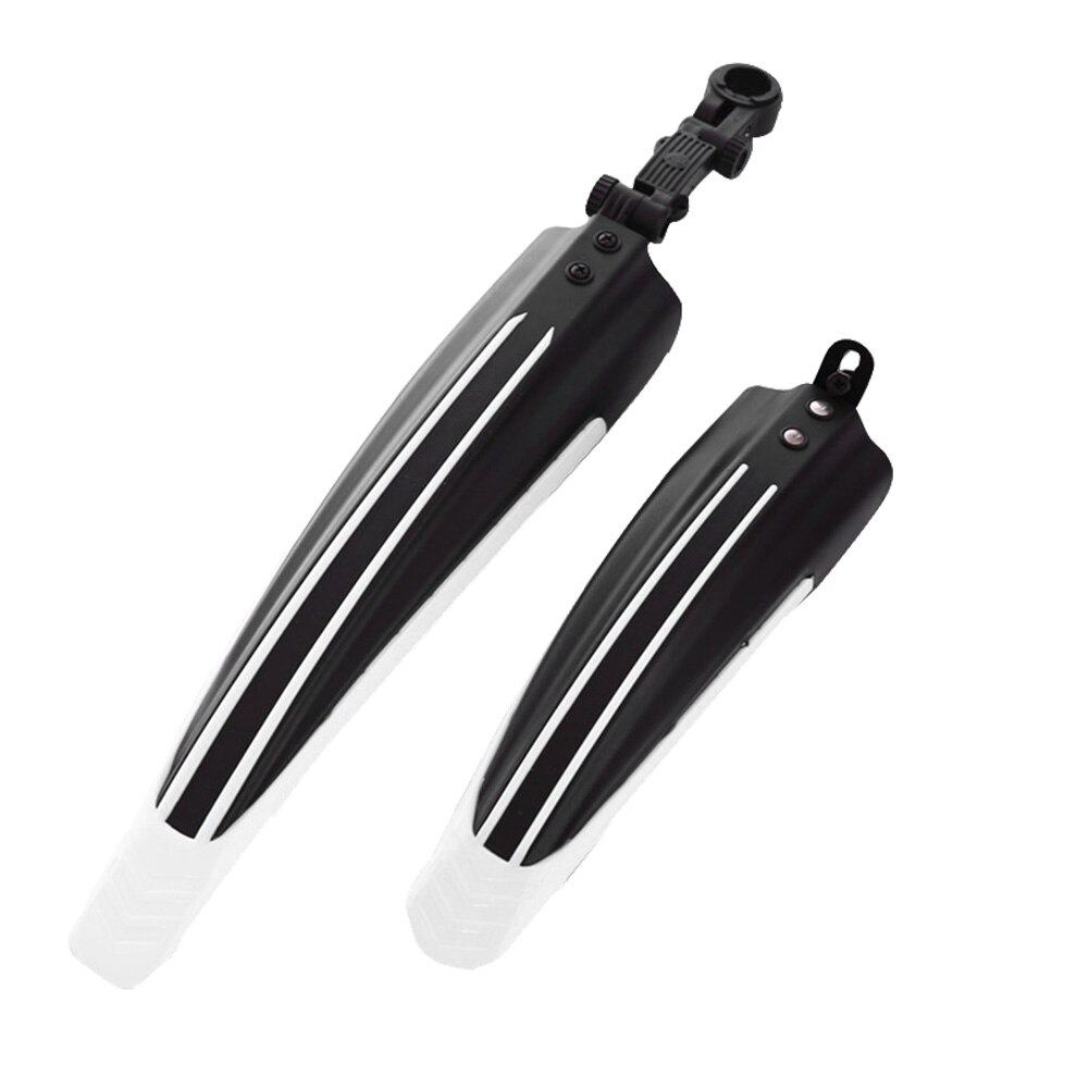 Juego de guardabarros delantero y trasero para bicicleta de montaña, accesorios para ciclismo de 20/22/24/26 pulgadas, 2 piezas: Blanco