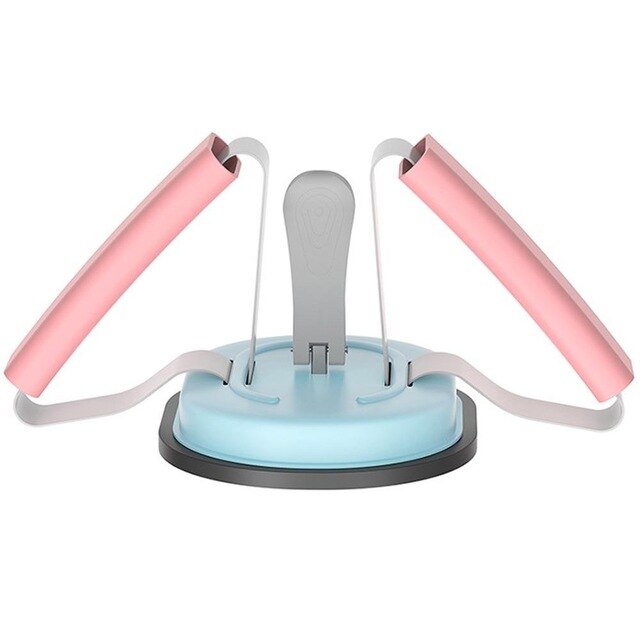 Sit-Up Exercise Bar Home Fitness Abdominal Machine Crunches Aid Waist Fat Reduction Household Belly Roll Equipment: Blue