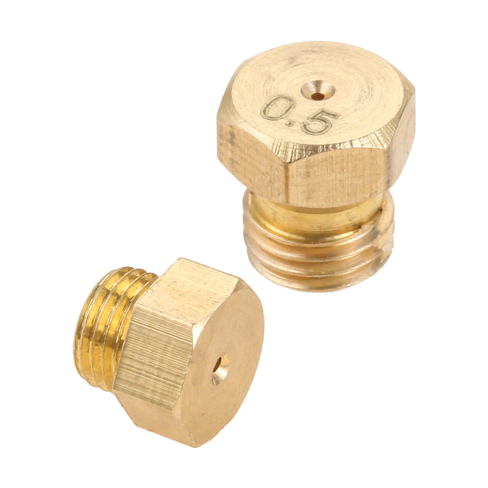 Gas Stove Nozzle Nozzle Yellow 0.5/0.7/0.7/0.87/1.02 5 Pcs For Commercial Gas Stoves Metal Replacement Brand