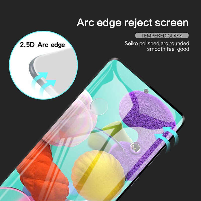 Gehard Glas Voor Samsung A51 A71 Screen Protector Voor Samsung Galaxy Een 51 71 SM-A515F A515 SM-A715F Volledige Cover Veiligheid glas 9H