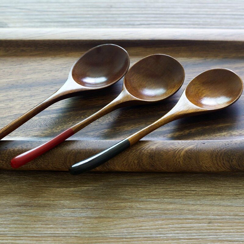 Wooden Spoon Bamboo Kitchen Cooking Utensil Tool Soup Teaspoon Catering For Kicthen