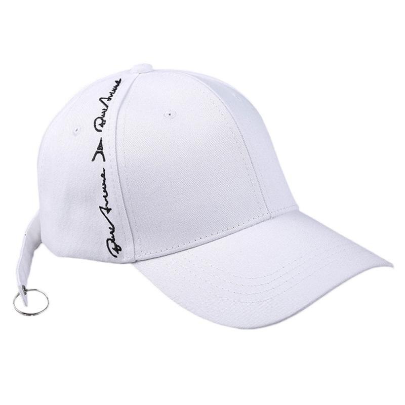 Korean Alphabet Baseball Cap Version of the Side Embroidered Cycling Hat Long Belt Ponytail Cap Curved Dome Hat: 02