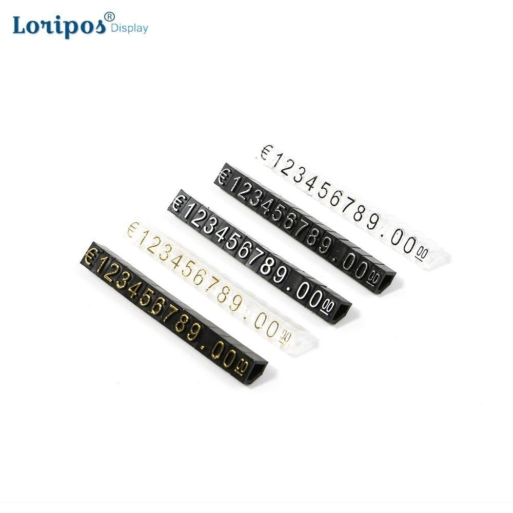 360 würfel Weiß Auf Schwarz Einstellbar Preis Anzeige Tag Label Einzelhandel Shop Digit Cube Stick Für Kleidung Schmuck Preis display