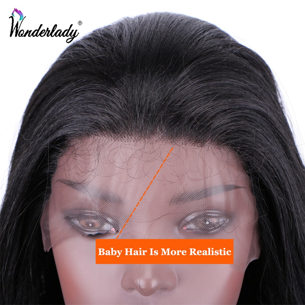 WonderLady OP430# Ombre Wigs For Women Black Brown Color Synthetic Lace Front Wigs With Baby Hair Natural Hairline Free Part 22"
