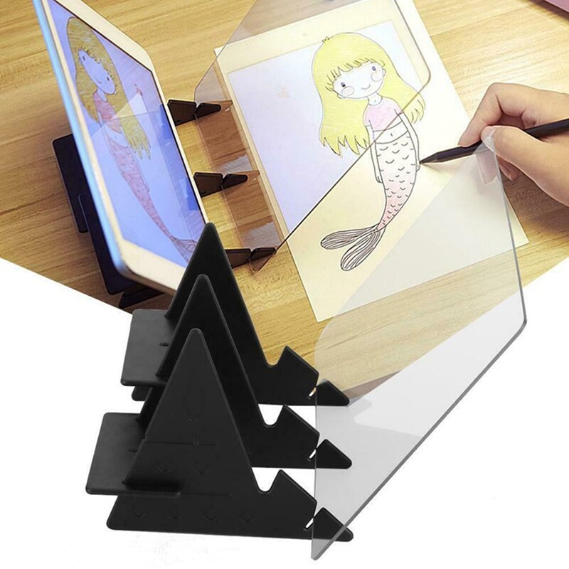 AU42 -LED Projection Drawing Copy Board Projector Painting Tracing Board Sketch Specular Reflection Dimming Bracket Holder