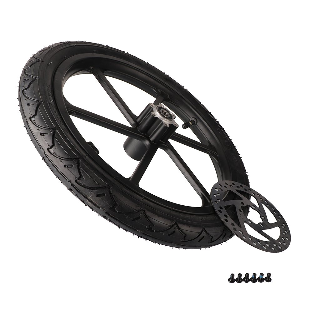 Bicycle 16 Inch Front Wheel 16x1.75 Tire Inner Tube Alloy Hub With Brake Disc For Electric Scooters Folding E-bike Bike Parts