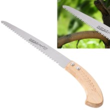 270mm Woodworking Hand Saw Pruning Saw 3 Cutting Edges 65Mn Woodworking Garden Tool With Wood Handle Curved Handle Pruning Saw