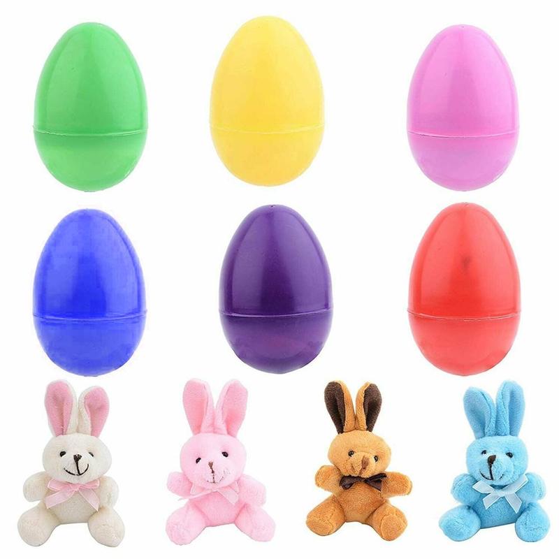 Easter egg plastic decorative opening gashapon egg diy shell F8G0