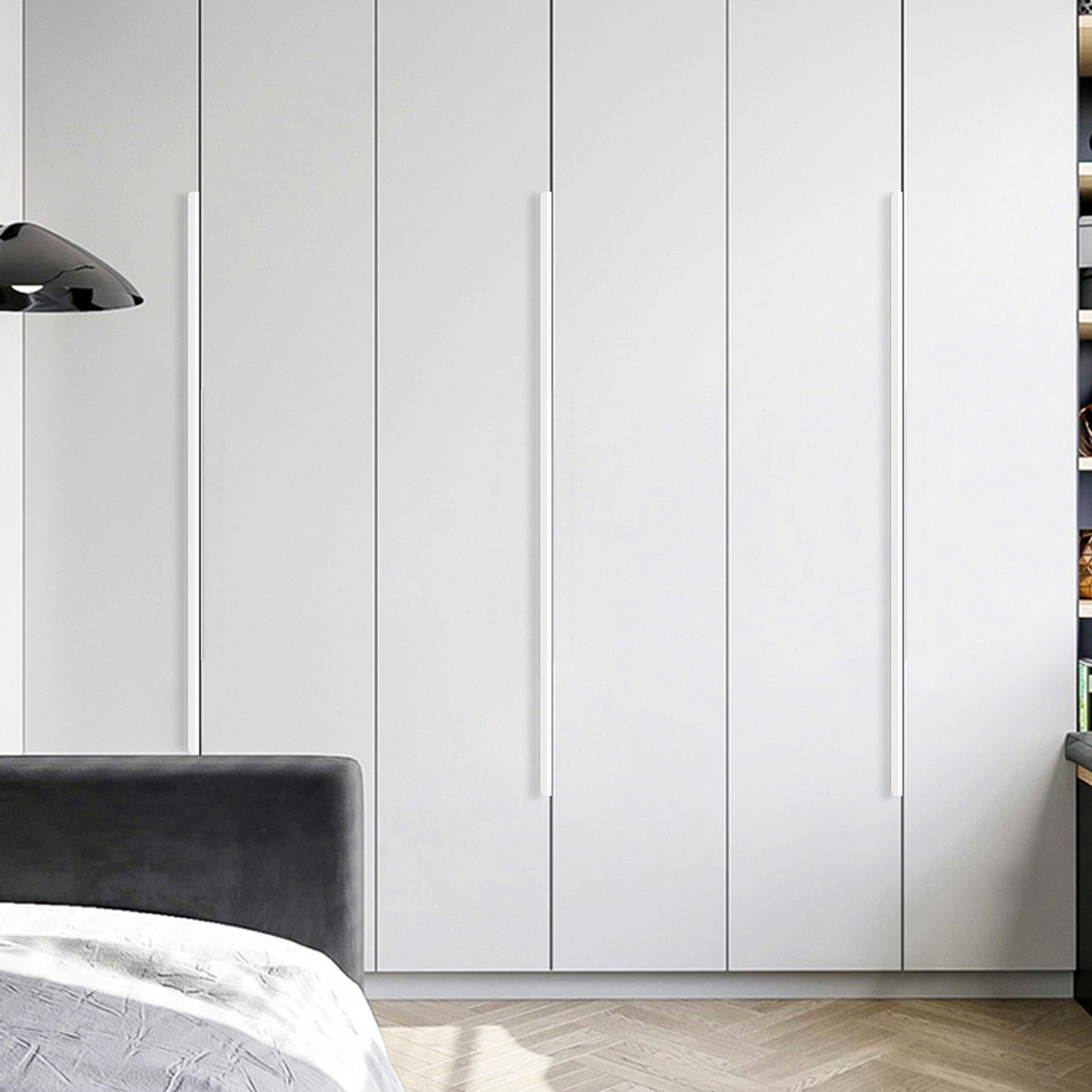 Tiradores ocultos para gabinetes de cocina, cómoda, cajón y armario, manija de puerta de armario de aleación de aluminio, herrajes para muebles