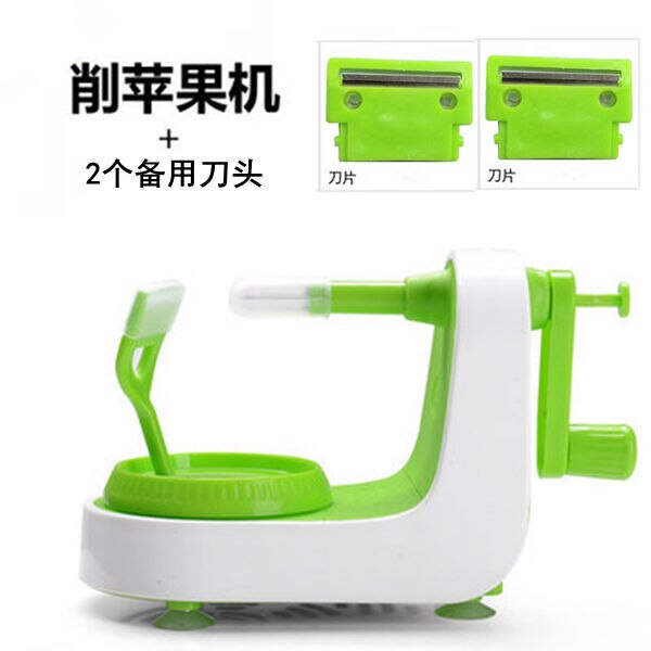 Máquina peladora de manzana multifuncional con manivela, pelador de frutas para el hogar con cortador de manzana, para la comodidad de la cocina: Z-Green-C Set