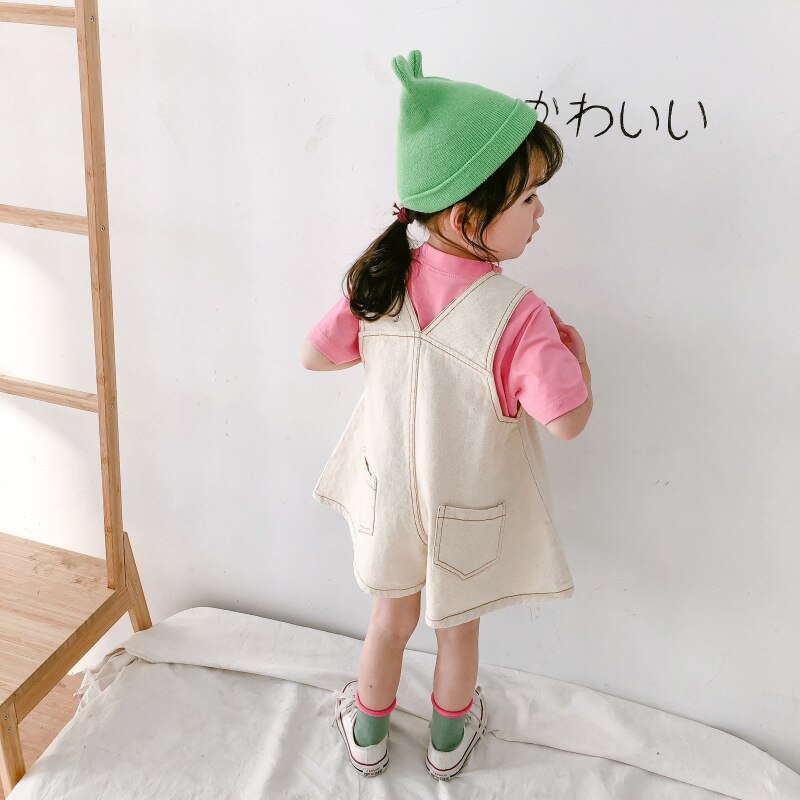 Summer Baby Girls Boys Denim Overalls Korean Style Kids Clothes Jeans Jumpsuits For Girls Kids Children Skirt Trousers