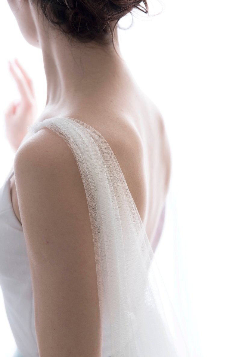 Plain Wedding Cape Sluier Bridal Schouder Sluier In Wit/Ivoor/Zwart/Champagne