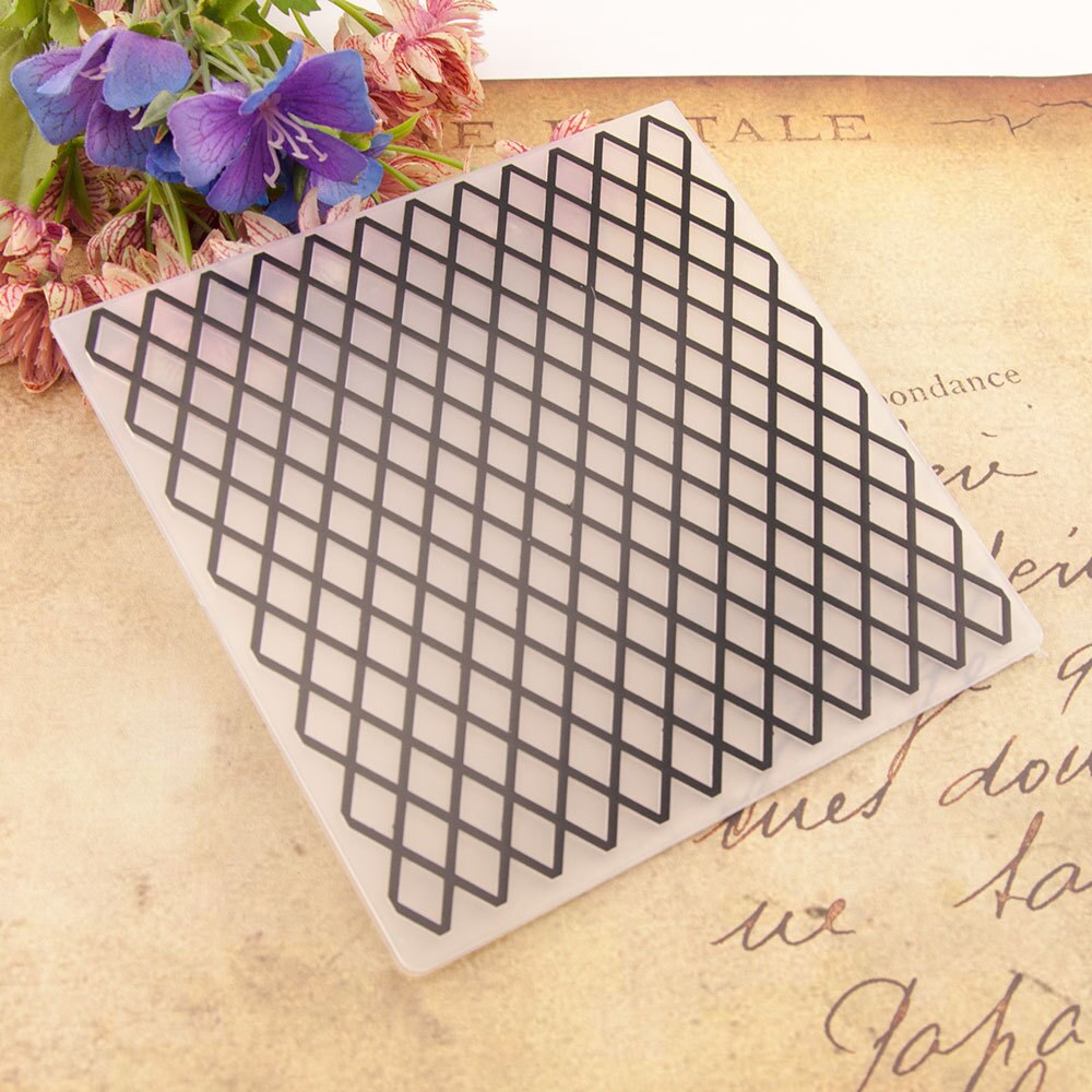 KSCRAFT Grid Plastic Embossing Folders for DIY Scrapbooking Paper Craft/Card Making Decoration Supplies