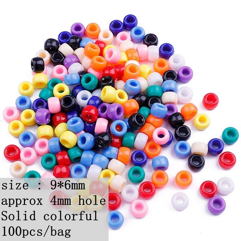 100 stk flerfarvede fletninger hår dreadlock perler hårringe tube manchetter til børn piger drenge frisør styling tilbehør: Nr. .5