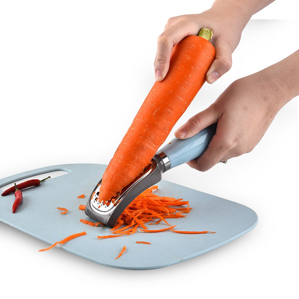 1pc Multifunctional Stainless Steel Potato Grater Kitchenware Peeler Kitchen Gadget for Home(Sky-blue)