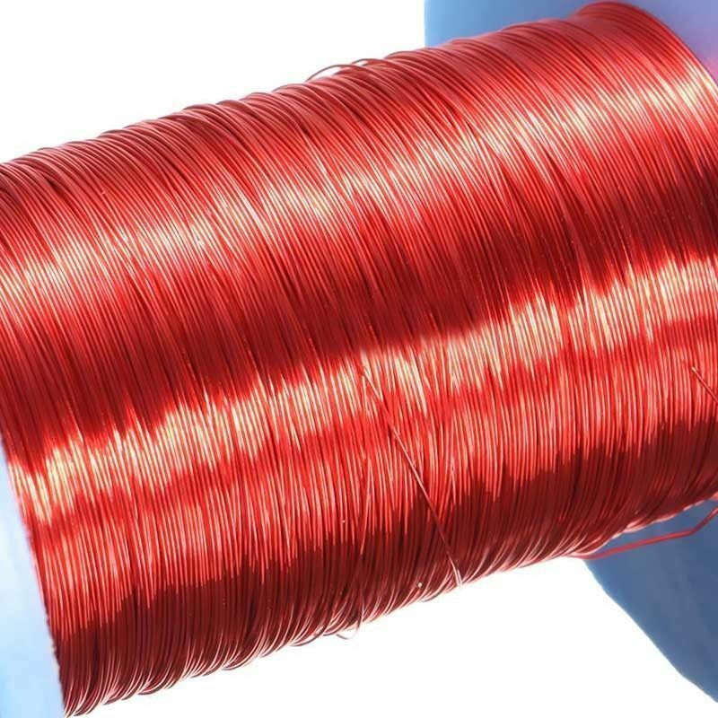 Alambre magnético rojo de 100M, bobina de solenoide de alambre de cobre esmaltado QA de 0,2mm, utilizada para la fabricación de electroimanes DIY