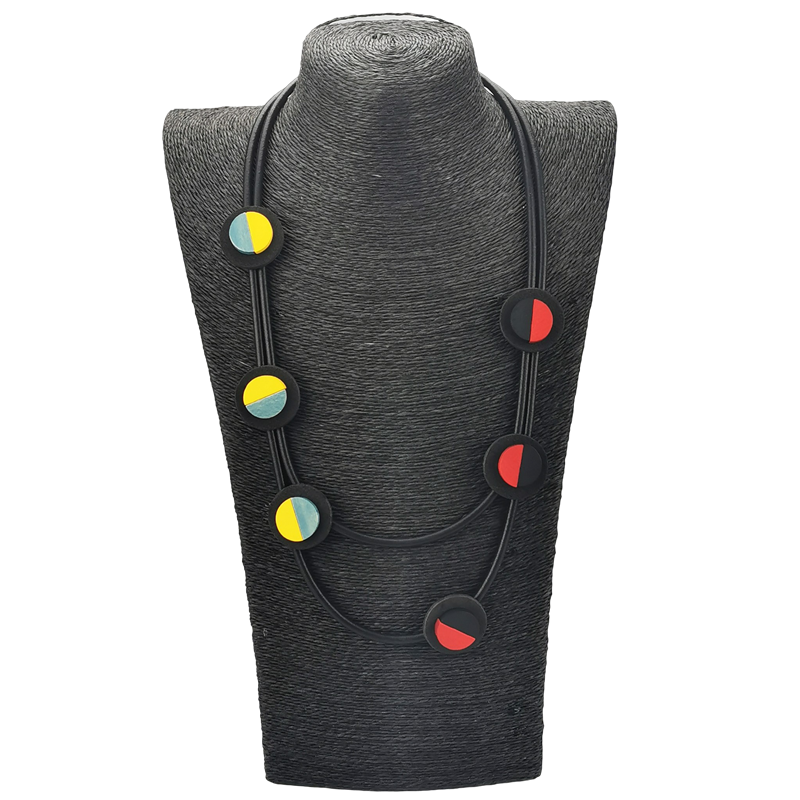 Ukebay Oranje Choker Kettingen Voor Vrouwen Trui Kettingen Hout Ketting Sieraden Gothic Accessoires Rubber Sieraden Kraag