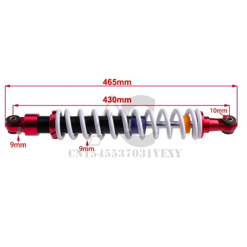 Amortiguador delantero y trasero de 430mm para motocicleta, piezas modificadas para ATV de cuatro ruedas, kart
