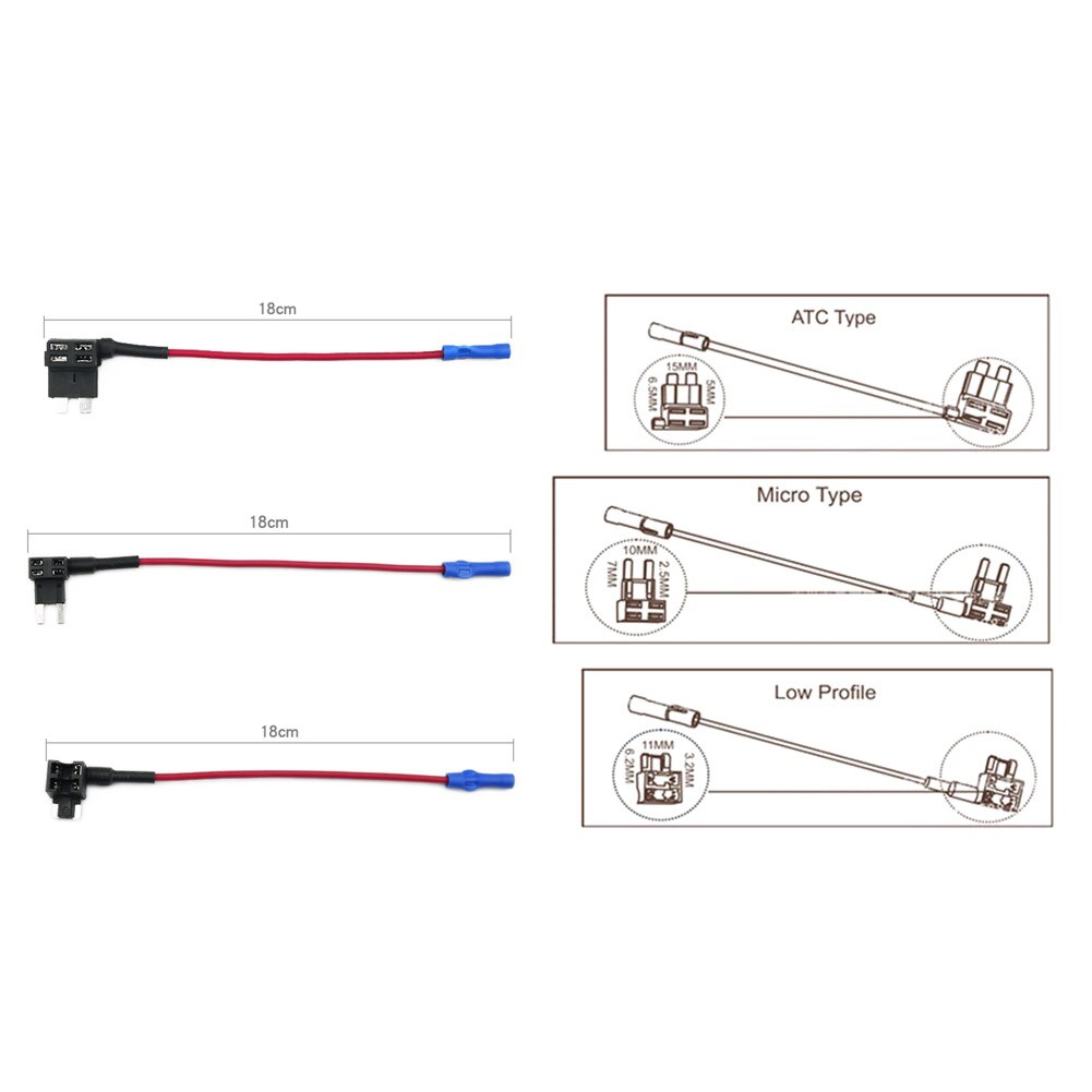 Mini/Medium/Small Standard Add A Circuit Fuse Tap Piggy Back Blade Holder Plug Socket CSL2017