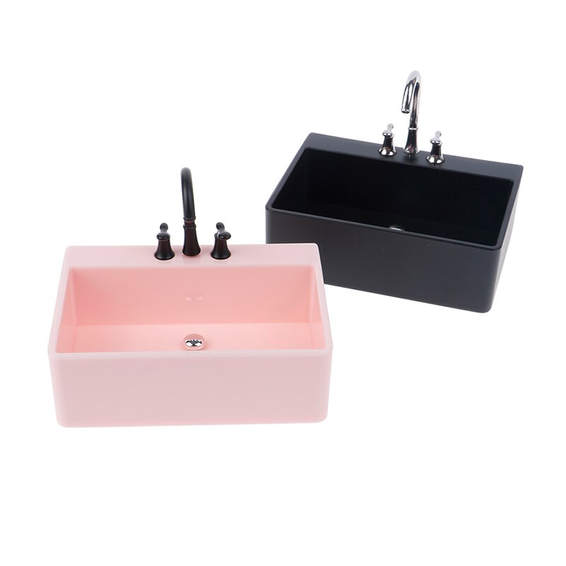 1:6 Doll House Miniature Furniture Accessories Sink, Basin, Faucet Mini Model