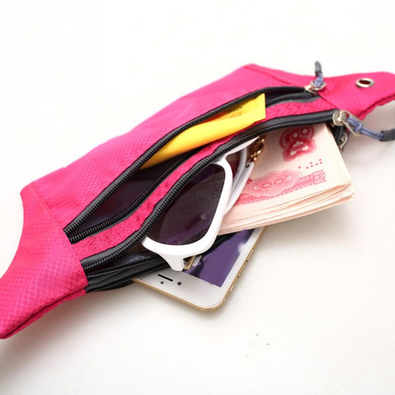 Løbetaske vandtæt sportsbryst skuldertasker bælte bæltetaske unisex talje taske vandreture lynlås taske bæltetaske 8 farver