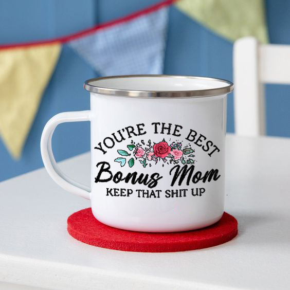 Meilleurs Bonus Maman Tasse Belle-Mère Tasses à Café Maman Tasse À Café Étape Maman Boire Tasses de Fête Des Mères pour Bonus Maman D'anniversaire: XH4776-A015WH-8